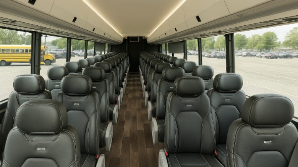 Interior of Charter Bus Company Allen's 15 Passenger Minibus in Allen