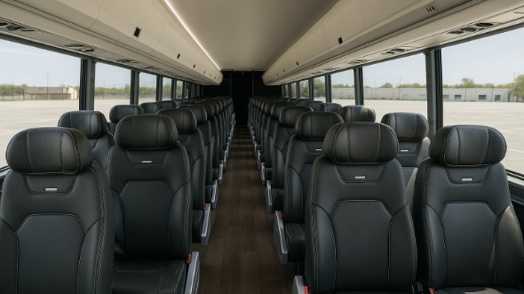 Interior of Charter Bus Company Addison's 25 Passenger Mini bus in Addison