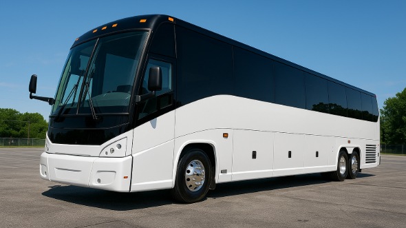Exterior of Charter Bus Company Addison's 50 Passenger Charter Bus in Addison