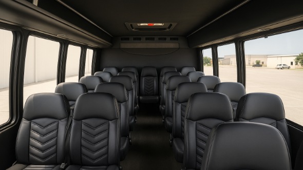 little elm 28 passenger minibus inside