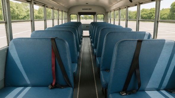 Interior of Charter Bus Company Richardson's School Bus in Richardson