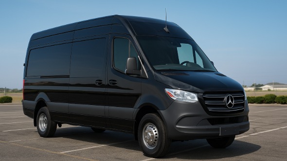 Exterior of Charter Bus Company Plano's Sprinter Van Rental With Driver in Plano